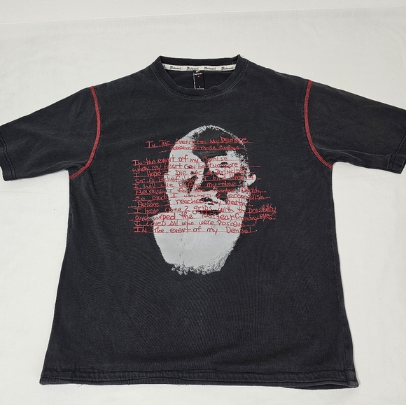 Makaveli Tupac 2pac Skakur Alter Ego Black T-Shirt with Red Accents Men's Medium - Picture 1 of 5
